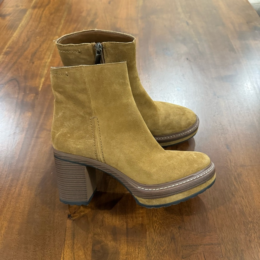 Steve Madden‎ Leather Sloanne Platform Ankle Boots Size 9